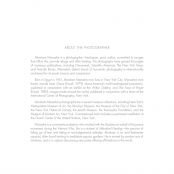 FIRST PORTFOLIO, About the Photographer